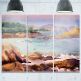 tranquil watercolor waters seascape painting canvas print PT7851