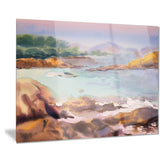 tranquil watercolor waters seascape painting canvas print PT7851