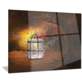 water locked cage abstract digital art canvas print PT7862