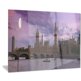 london with purple sky at sunset cityscape photo canvas print PT7891
