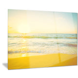 calm and colorful sunset at beach seascape photo canvas print PT7895