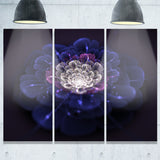 blue white fractal flowers floral digital art canvas print PT7910