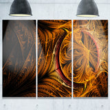 golden fractal desktop wallpaper abstract digital canvas print PT7926