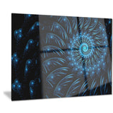 endless spiral snail blue abstract digital art canvas print PT7938