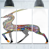 colorful antelope animal digital art canvas print PT7953