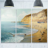 the calm beach landscape painting canvas print PT7959