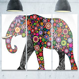 cheerful elephant animal digital art canvas print PT7981