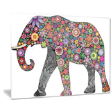 cheerful elephant animal digital art canvas print PT7981