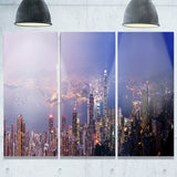 hong kong from day to night cityscape photo canvas print PT7997