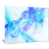 light blue fractal desktop wallpaper abstract digital canvas print PT8012