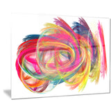 colorful thick strokes abstract digital art canvas print PT8028