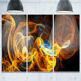 fractal smoke texture orange abstract digital art canvas print PT8059