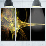 large fractal artwork yellow abstract digital art canvas print PT8061