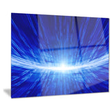 glowing blue lines abstract digital art canvas print PT8098