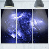 alien mystical flower blue floral digital art canvas print PT8106