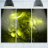alien mystical flower yellow floral digital art canvas print PT8107