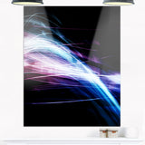 purple blue lines in black abstract digital art canvas print PT8115