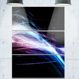 purple blue lines in black abstract digital art canvas print PT8115