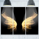 hell gold wings abstract digital art canvas print PT8139