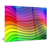 rainbow downward wave pattern modern digital canvas print PT8157