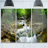 natural spring waterfall landscape photo canvas print PT8163