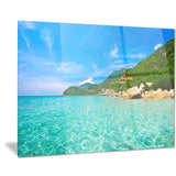 sky mountain and water landscape photo canvas print PT8172