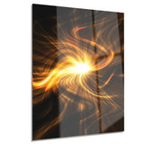 explosion of fire in black abstract digital art canvas print PT8187