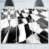 3d checkered flag abstract digital art canvas print PT8209