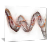 tangled brown silver waves abstract digital art canvas print PT8230