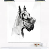 english bulldog with monocle animal digital art canvas print PT8247