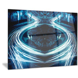 blue light trails abstract digital art canvas print PT8253