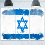 israel flag illustration flag painting canvas print  PT8258