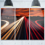 speed traffic trails cityscape digital art canvas print PT8268