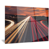 speed traffic trails cityscape digital art canvas print PT8268