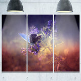vintage butterfly digital art floral canvas print PT8335