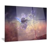 vintage butterfly digital art floral canvas print PT8335