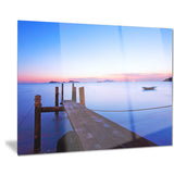 wooden pier at sunset seascape photo canvas art print PT8349