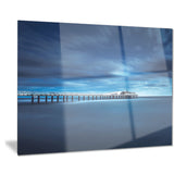 cloudy sky calm blue waters seascape photo canvas print PT8359