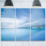 industrial pier in the sea seascape photo canvas print PT8372