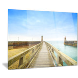 pier and lighthouse france seascape photo canvas print PT8374