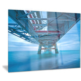 large industrial pier seascape photo canvas print PT8381