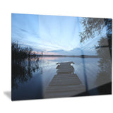dark wooden pier in lake seascape photo canvas print PT8397