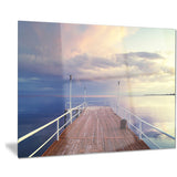 pier under bright sky seascape photo canvas print PT8401