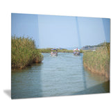 touristic river boats landscape photography canvas print  PT8405