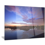 dark night sky over river modern photography canvas print PT8422