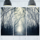 dark autumn forest in fog modern photography canvas print PT8424