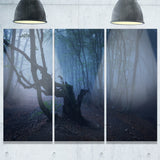 dark autumn foggy forest landscape photo canvas print PT8439