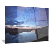 clouds reflection in river landscape photo canvas print PT8446