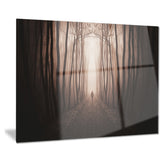 man in surreal forest with fog landscape photo canvas print PT8481