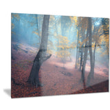 mysterious fairytale yellow wood landscape photo canvas print PT8488